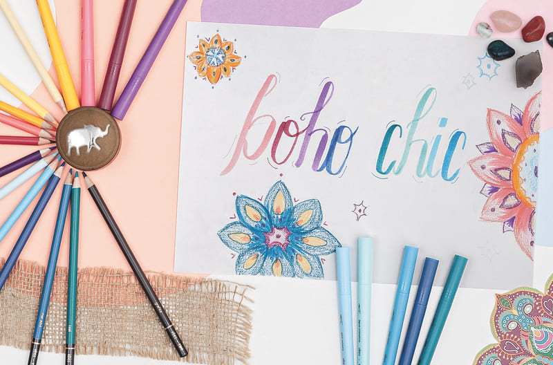 Lettering feito com produtos Tris